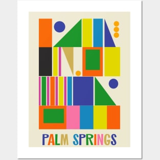 Mid Century Modern Palm Springs Colorful Modtastic Geometric Abstract Posters and Art